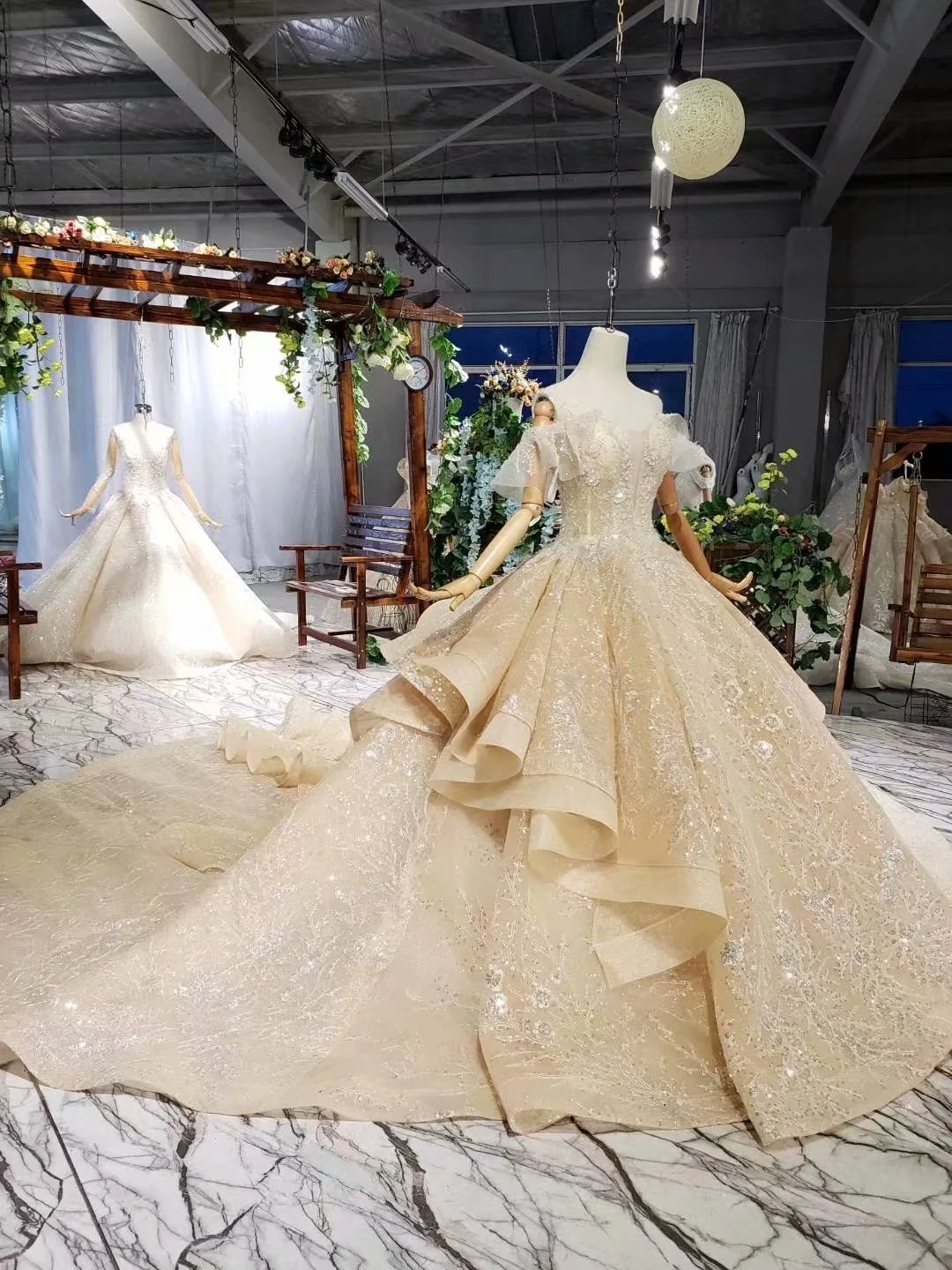 Свадебное платье для невесты Элегантное свадебное принцессы цвета шампанского с