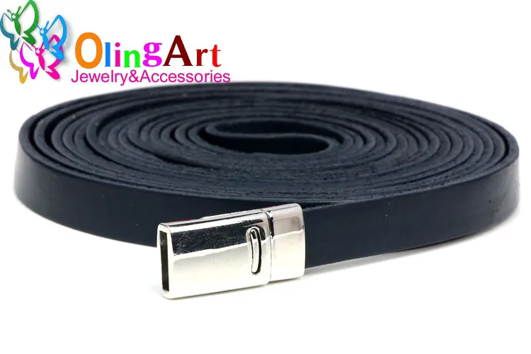 OlingArt 10*2 мм 1 ярд/лот несколько цветов плоская кожаная веревка/Шнуры DIY ожерелье браслет серьги колье ювелирные изделия изготовление новых