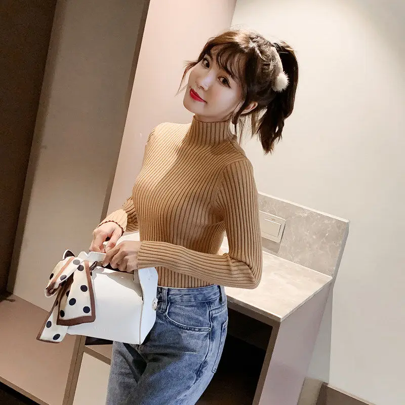 Свитер женский с высоким воротом на осень/зиму | Женская одежда