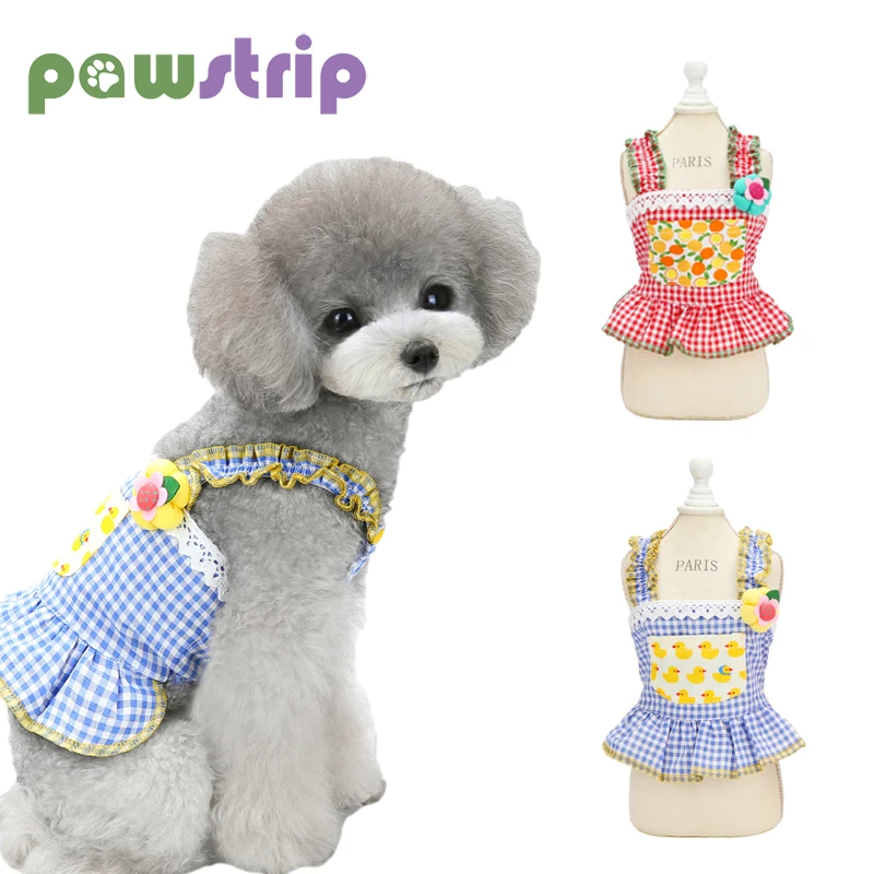 

Summer Pet Dog Clothes Flower Print Dog Princess Dress Chihuahua Pomeranian Small Dogs Vest Puppy Shirt Pet Clothing Ropa Para