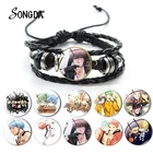 Японский Аниме Kuroko No Basuke Косплей кожаный браслет мультяшная фигурка Kuroko Tetsuya браслет для баскетбола Поклонники ювелирные изделия для мужчин подарки