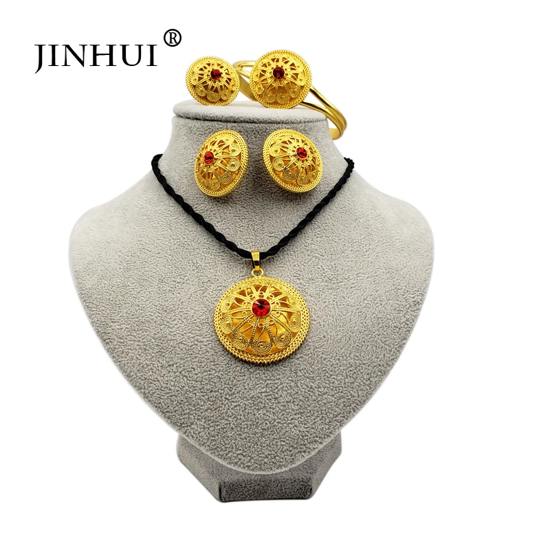 Jin Hui 2019 комплект ювелирных изделий из эфиопского камня ожерелье с подвеской