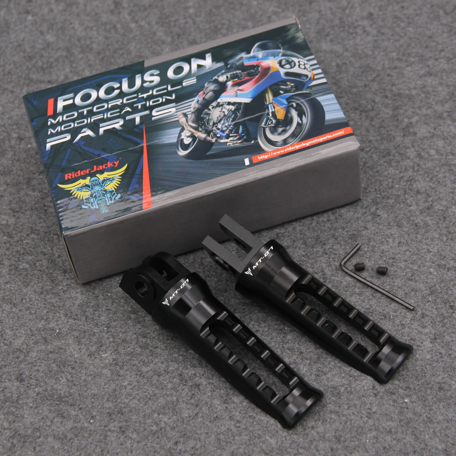 

RiderJacky CNC Front Motorcycle Footrest Foot Pegs Foot Rests Pedal For Yamaha MT-07 MT 07 MT07 MT7 2018 2019