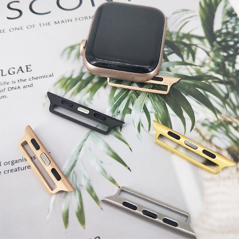 Разъем-адаптер из нержавеющей стали для Apple Watch band Series 6 SE 5 4 3 2 1 ремешок iwatch 42 38 44 40