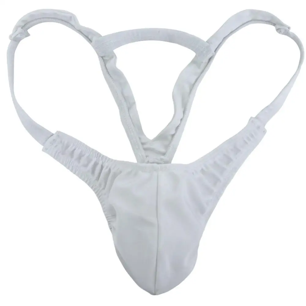 Мужские трусы стринги с перевернутым треугольником черные Трусы мешочком