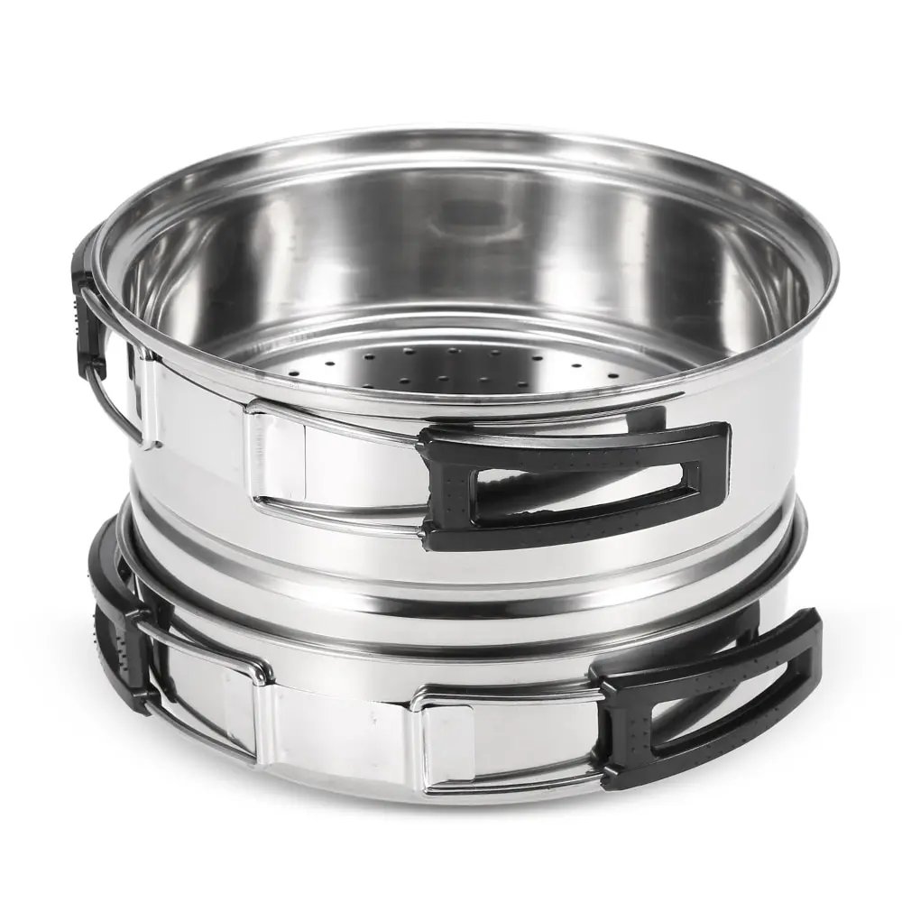 Набор кухонной посуды для кемпинга из нержавеющей стали 3 шт. сковорода жарки на