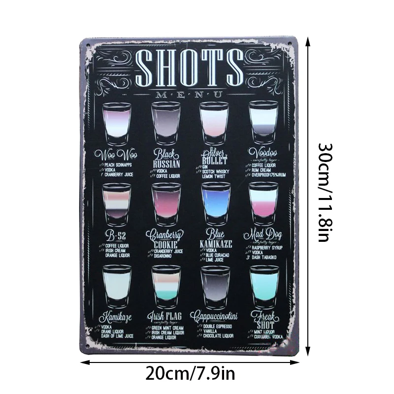 Пивной Бокал Вина ура ретро металлическое олово винтажная табличка стена