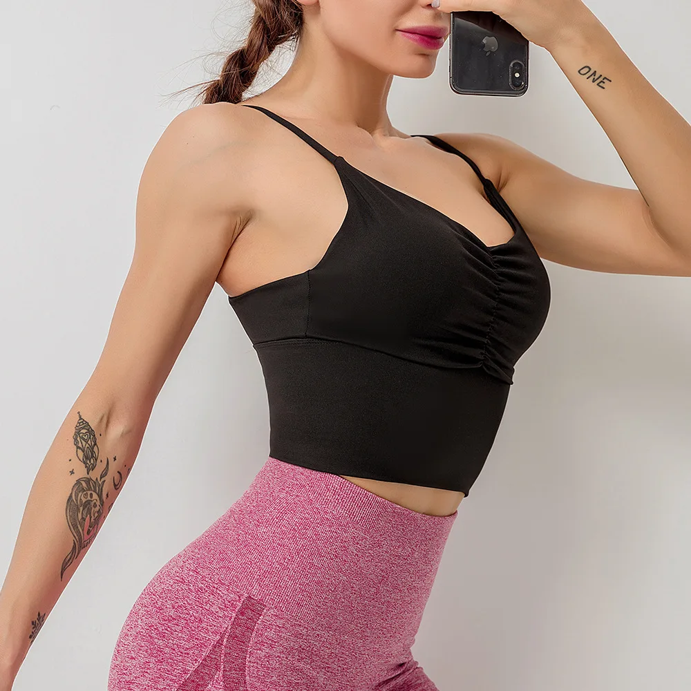 

Seamless Sports Bra Women Fitness Top Yoga Bra For Cup A-D Black White Running Yoga Gym Crop Top Women Push Up Sport Bra Top