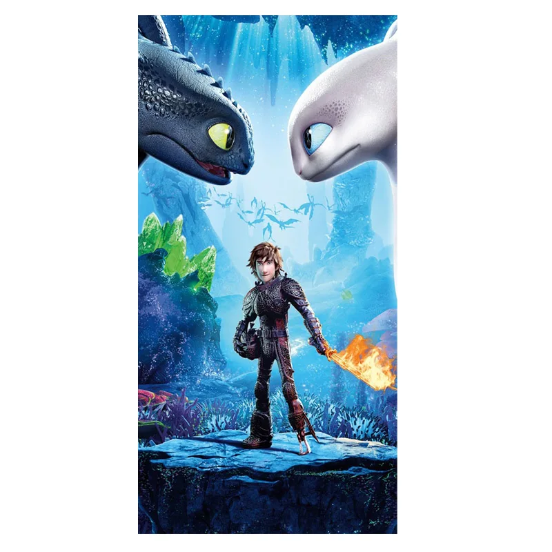 Новинка Как приручить дракона пляжные полотенца для путешествий микрофибра