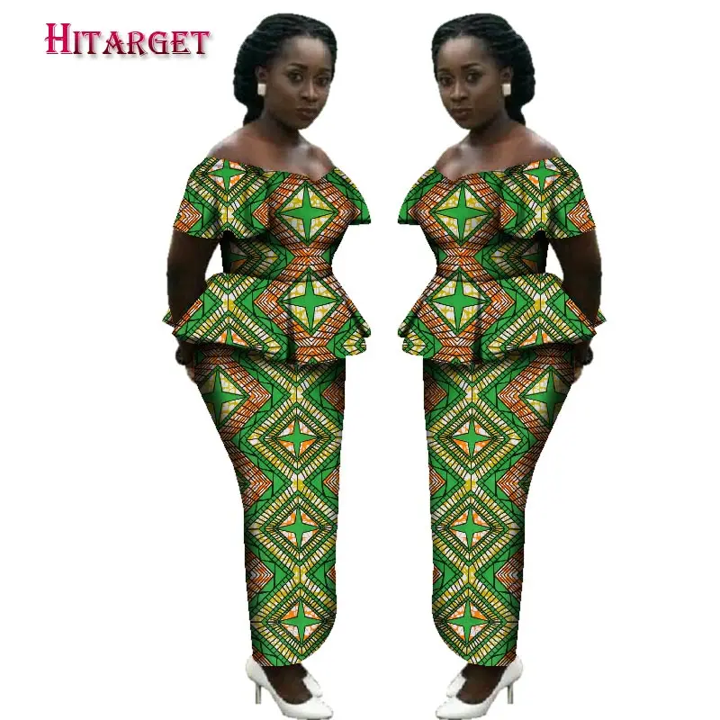 Женский комплект одежды из 2 предметов с принтом в африканском стиле Базен риче