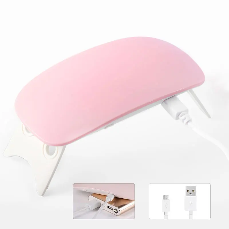

6W Led Portable Nail Baking Light Therapy Lamp Manicure USB Mouse Mini Phototherapy Machine Dryer