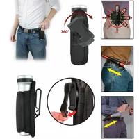 tactical flashlight holster belt carry case flashlight pouch hunting light torch holder molle system 360 degree rotatable clip
