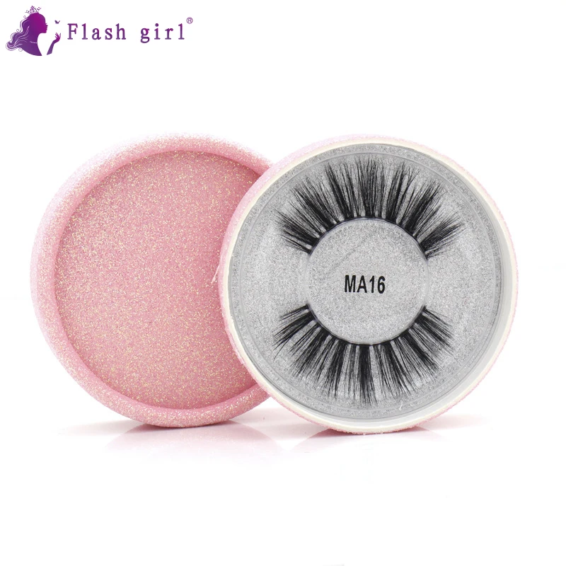 

MA16 3D Silk Lashes Super Natural Mink Eyelashes Faux Mink Eyelashes Private Label Packing Wholesale