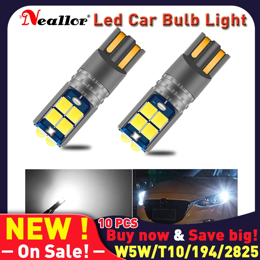 

T10 W5w Led Canbus 5w5 194 168 2825 2821 2827 License Plate Side Marker Light Bulbs On Car Interior Ambient Diode Lamps For Auto