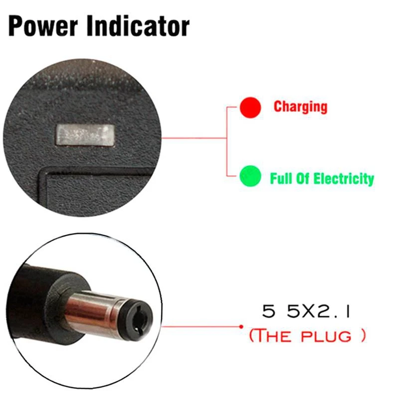 54.6V 2A Charger for 48V Li-Ion Battery DC Socket/Connector 13S Lithium Ebike US Plug |