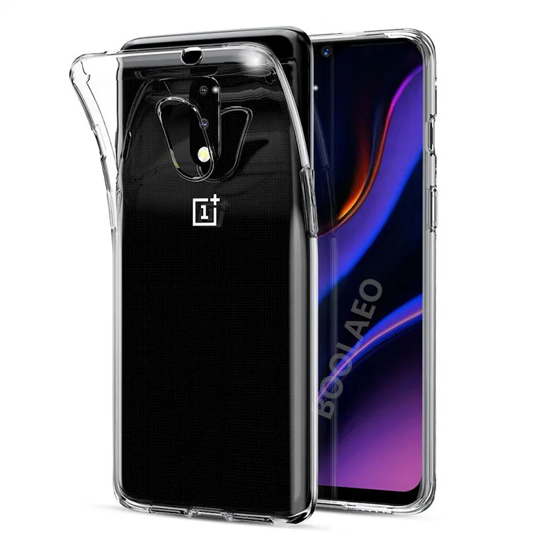 Для Oneplus 7 Pro 7t 1 + Чехол кристально чистый Силиконовый ТПУ мягкий чехол для