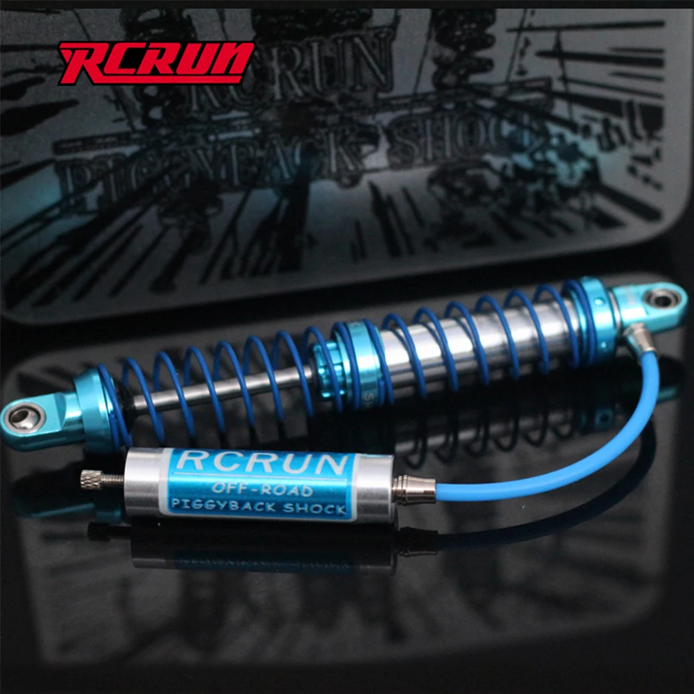 RCRUN Oil Piggyback Shock с дистанционным резервуаром регулируемый для 1/10 RC Crawler Axial SCX10 RR10