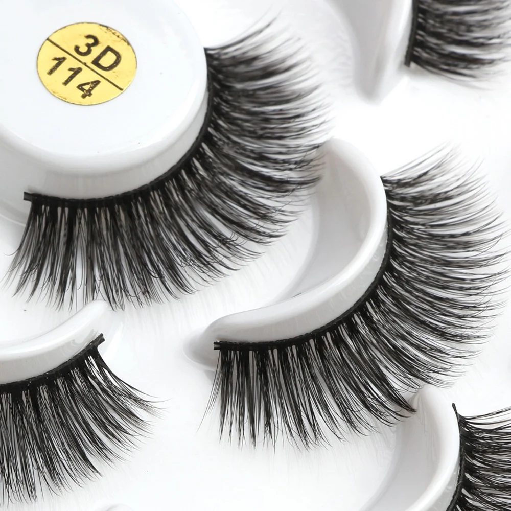 Mink eyelashes 3d mink hair eyelashes10 pairs long makeup 3d faux nature fake lashes extension false eyelashes Wholesale(10P