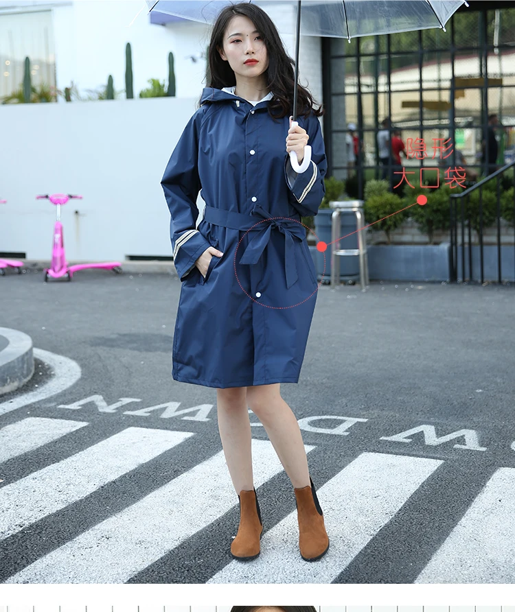 Нейлоновая Женская куртка для скутера дождевик Женский уличный длинный с