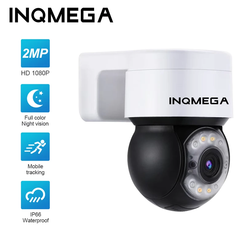 

IP-камера INQMEGA 1080P PTZ с ИИ-датчиком присутствия, полноцветная скоростная купольная камера с двойсветильник щением, с функцией ночного видения,...