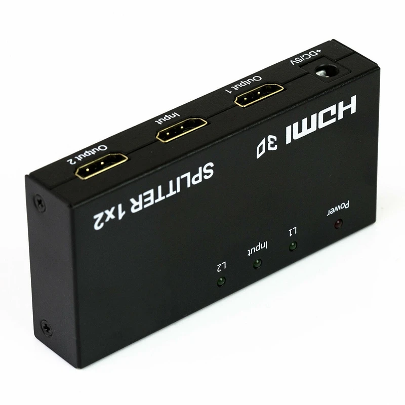 HDMI Splitter 1 in 2 Way Supports 3D 1X2 Audio UK Plug | Электроника