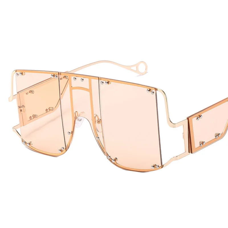 Новинка солнцезащитные очки в большой оправе женские ретро стиле панк с