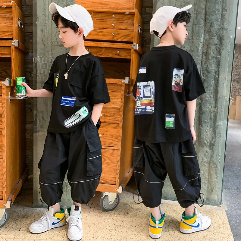 

New Teen Boys Clothing Sets Summer Kids Boys Clothes Casual Outfit Kids Tracksuit For Boys Sport Suit Children Clothing 3-14 T