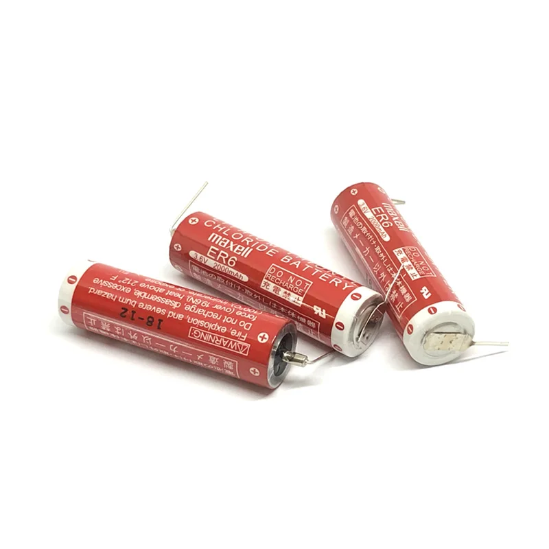 

20 шт./лот Maxell ER6 3,6 в 2000 мАч рогатый литий-ионный Тионилхлорид, литий-ионный аккумулятор PLC, элементы питания ER 6