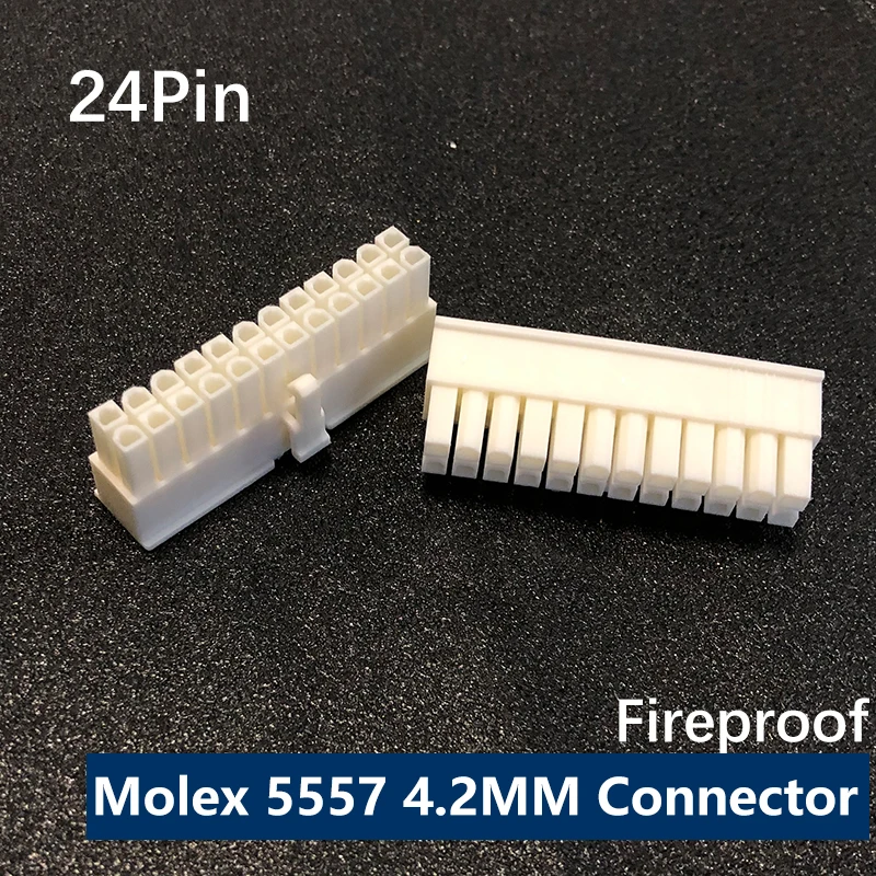 50 шт. ATX 24P Molex 5557 штекерные разъемы шаг 4 2 мм для кабеля питания DIY 24PIN MX4.2 Штекерный