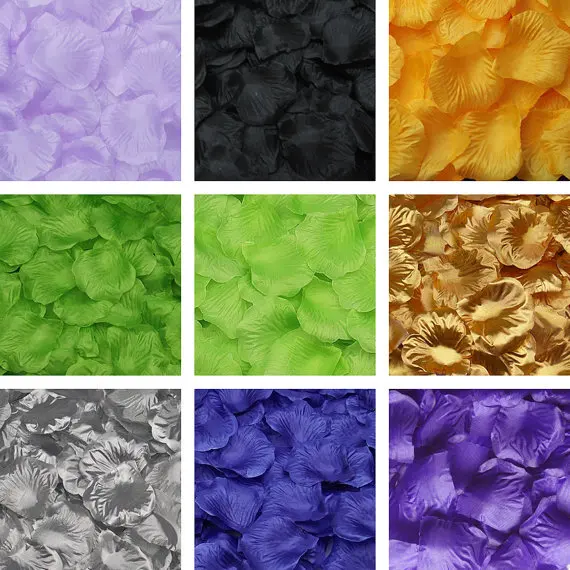 Оптовая продажа Свадебные лепестки роз 100 шт./лот украшения из полиэстера