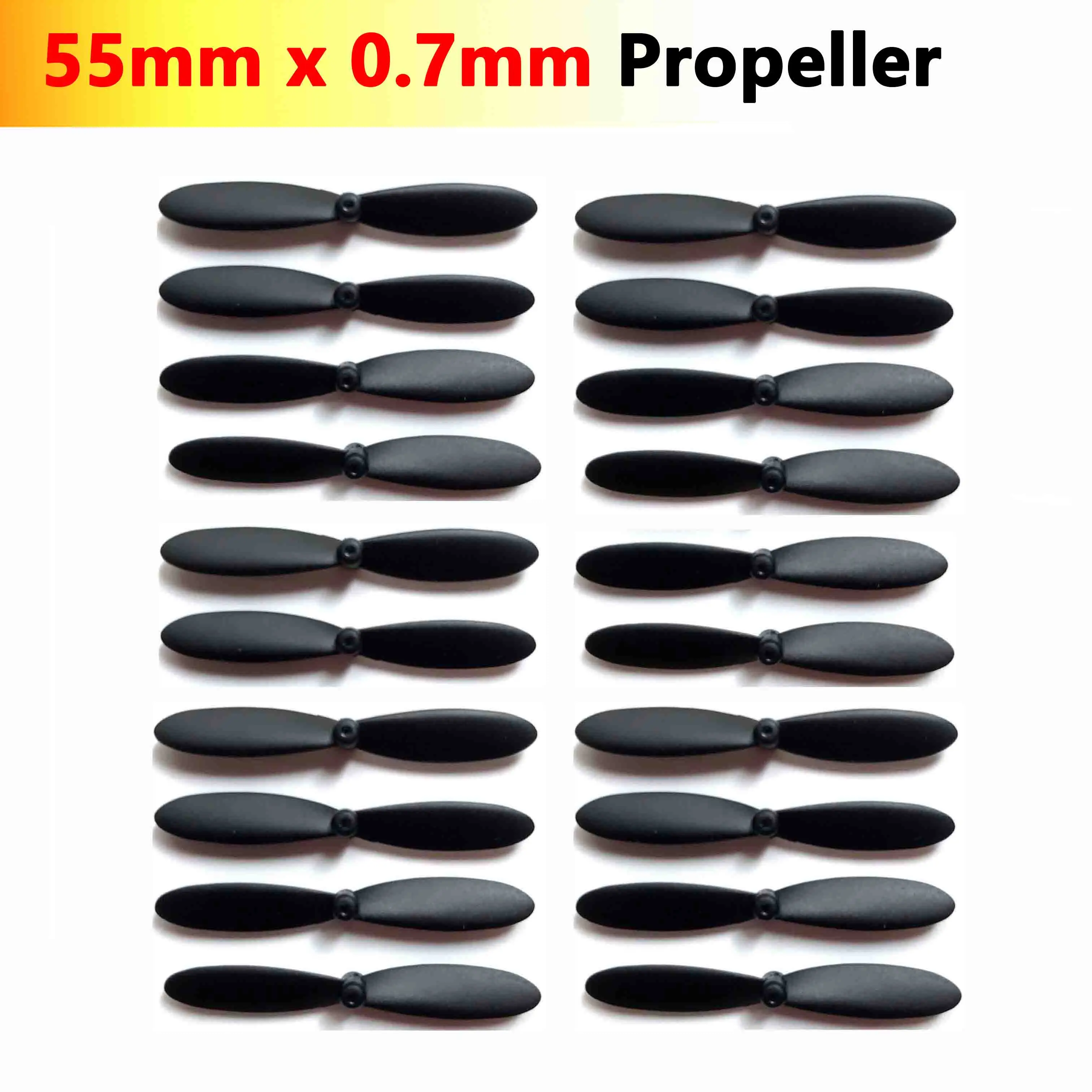 20 шт./лот размер 55 мм (L) * 0,7 мм (отверстие) Мини-пропеллеры для дрона лезвия подходит для KF611 S66 аксессуары для радиоуправляемого квадрокоптера