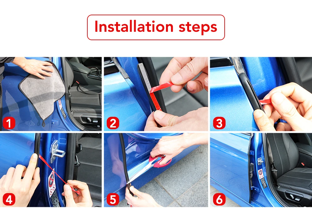 2 шт. резиновая уплотнительная лента для автомобильной двери наполнитель Ford Focus