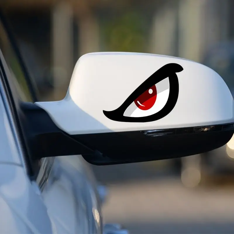 

3D Simulation Shark Pattern Sticker Eye Rearview Mirror Car Reflective Sticker Motorcycle Sticker P82B
