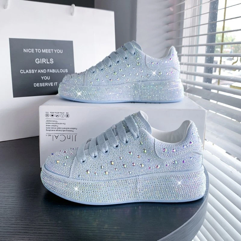 

Ladies casual vulcanized shoes luxury sneakers 2021 new fashion shiny platform designer platform sneakers for ladies A4-66