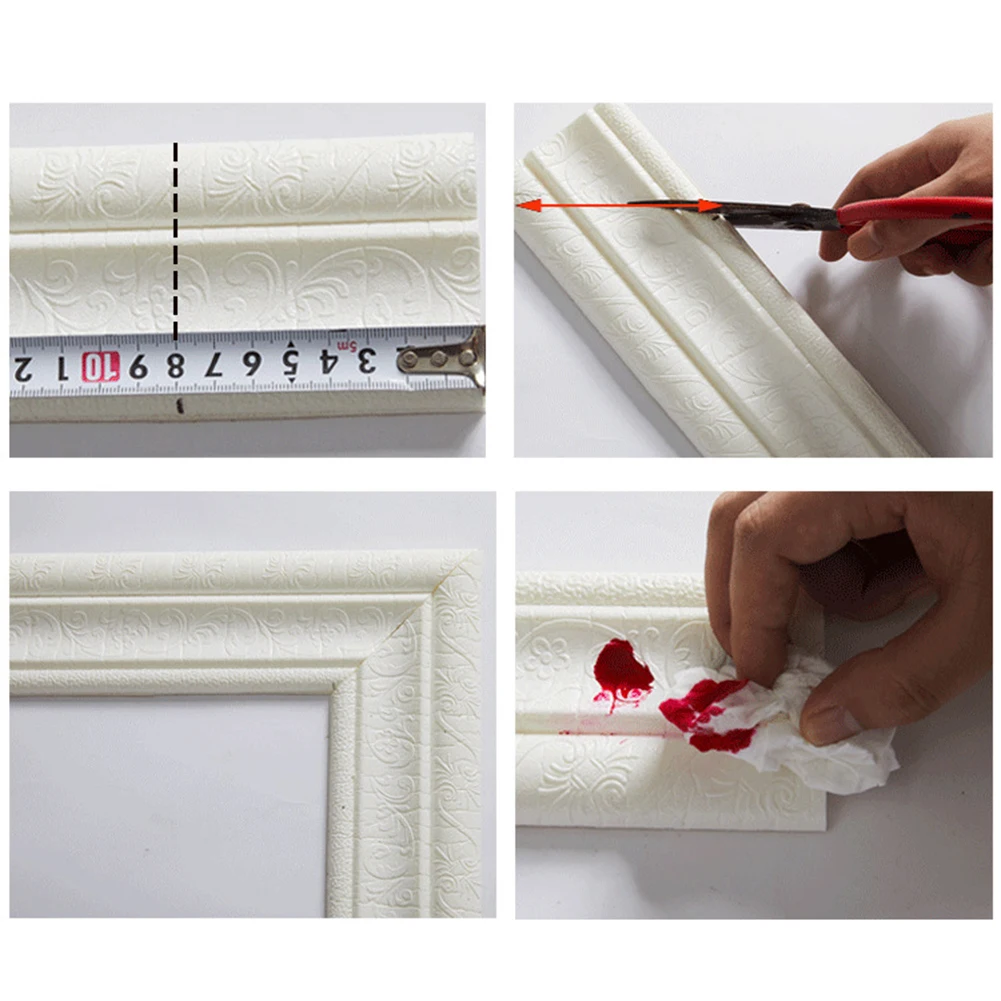 Самоклеящаяся 3D наклейка плинтус 230 см|Наклейки на стену| |