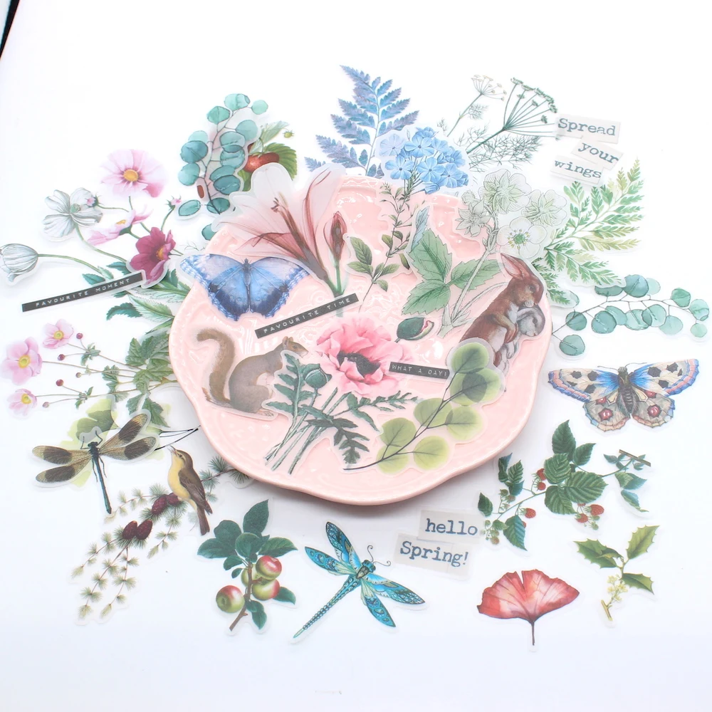Beautiful Plants Vellum Paper Stickers for Scrapbooking Happy Planner/Card Making/Journaling | Дом и сад