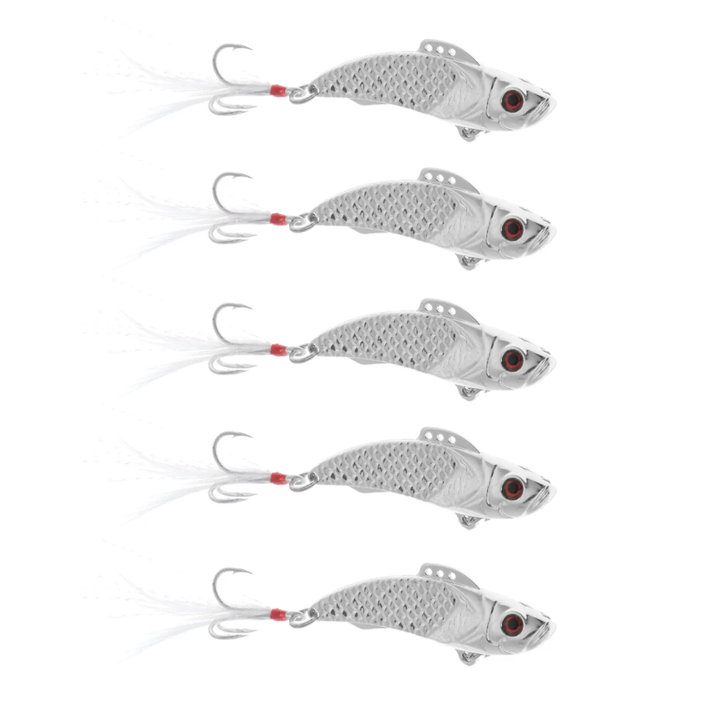 5pcs 2.5g Artificial Hard Sequin Spoon Fishing Lures Casting Jigging Bass Trout Bait VIB Swimbait | Спорт и развлечения