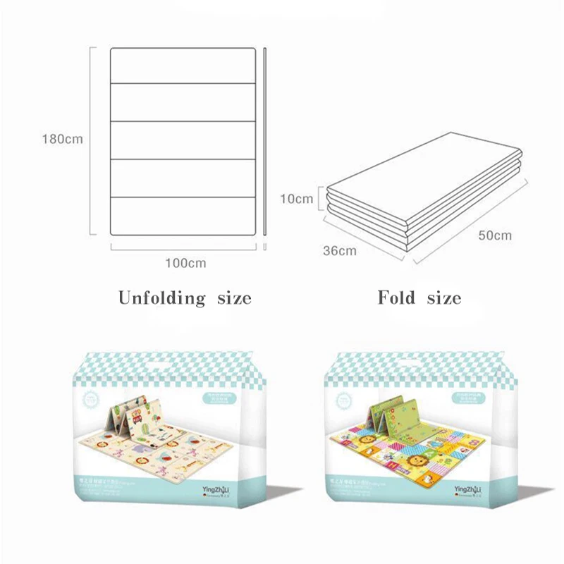 Детский коврик для ползания двусторонний Водонепроницаемый Мягкий
