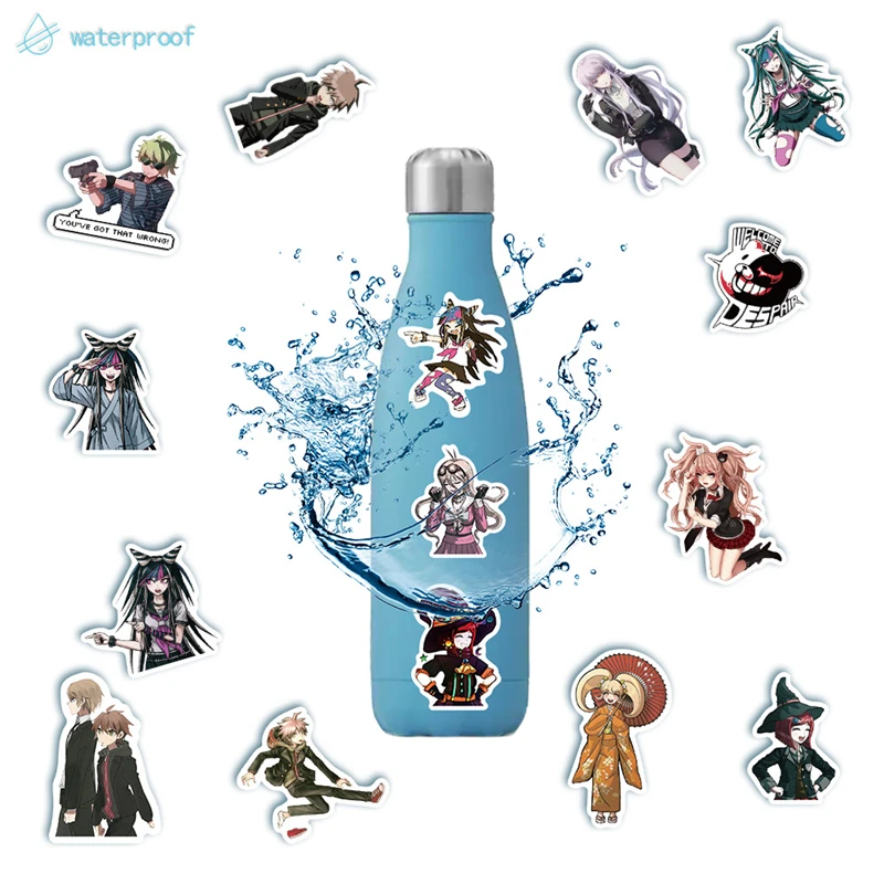 

50pcs Danganronpa stickers for children kids guitar cans Laptop Fridge car sticker pack set anime stickers Suitcase