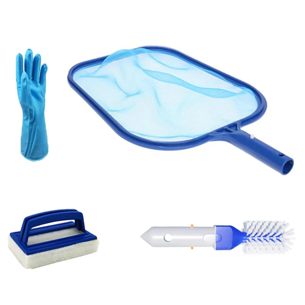 

4pcs Pool Cleaning Kit Swimming Pool Water Vacuum Cleaner Brush with Net Brush for Swimming Pool Pond Fountain