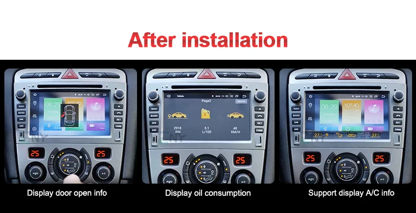 7" HD Android 9.0 Car Stereo GPS For Peugeot 308 408 Auto DVD Radio FM RDS Audio Video Headunit WiFi Navigation Backup Camera