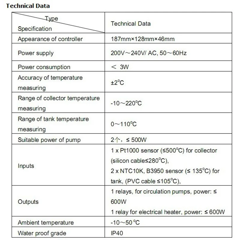 Ac100 240V контроллер системы солнечного отопления Sr208C|Солнечные контроллеры| |