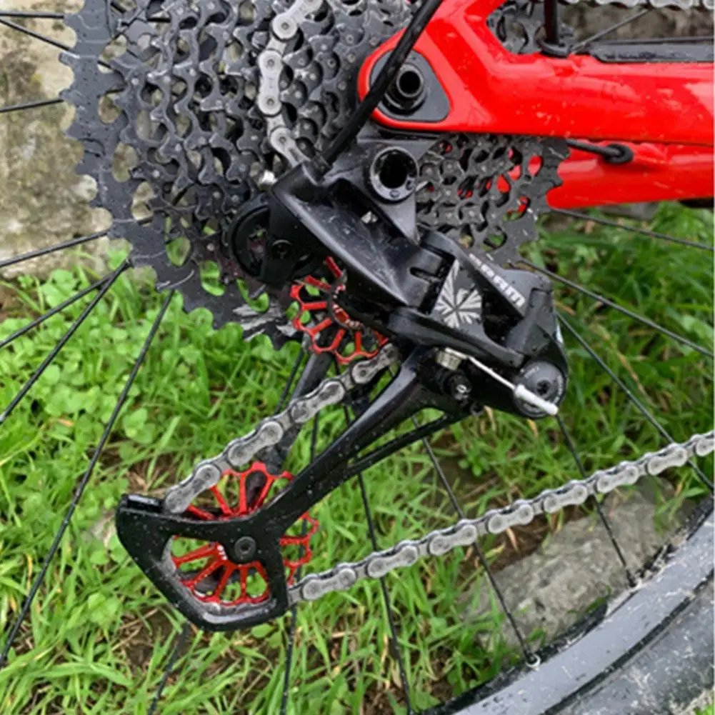 

1 Set 10T Rear Derailleurs Metal Bearing Anti-deformation Ceramic MTB Bicycle Rear Derailleur Wheel 4/5/6mm Screw Aperture Rear