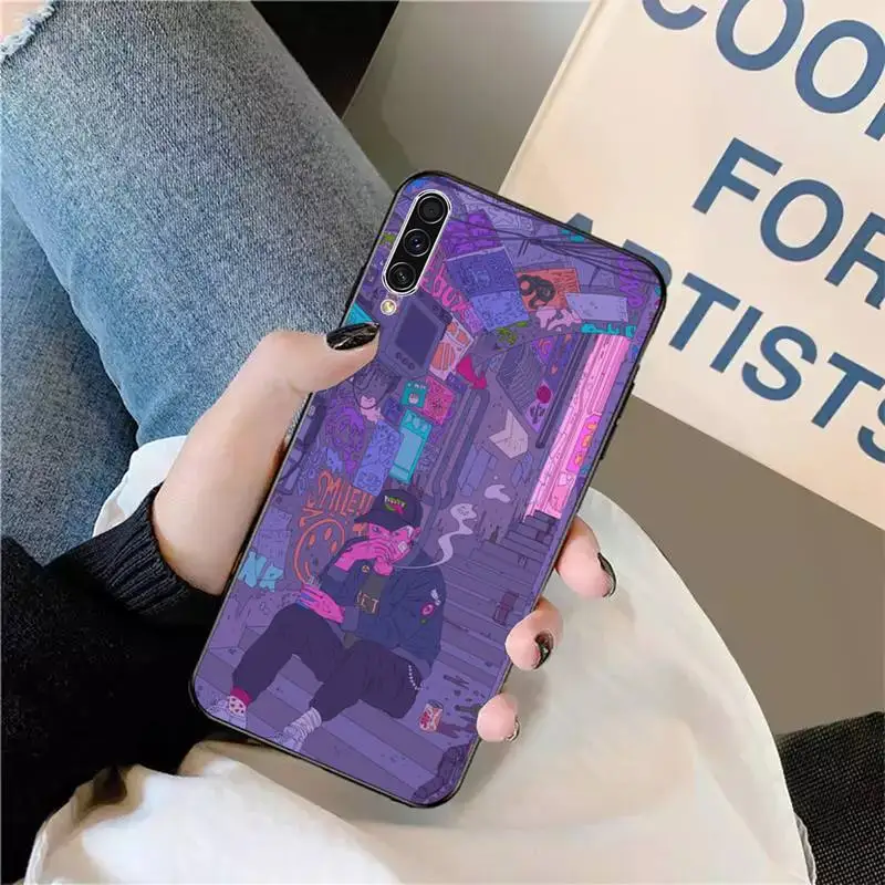

Wave Art Cool animation Phone Case For Samsung galaxy A S note 10 7 8 9 20 30 31 40 50 51 70 71 21 s ultra plus