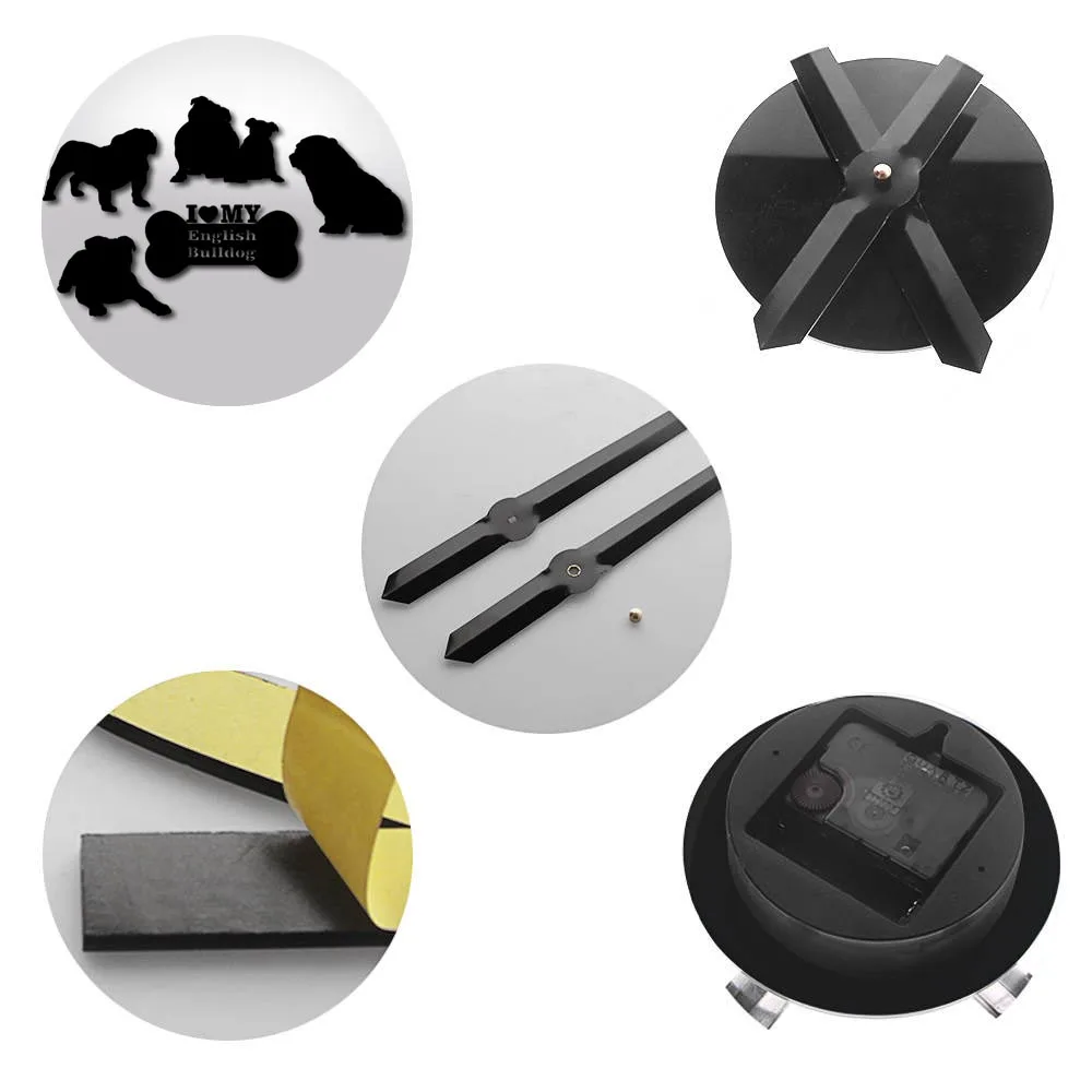 3d-часы с изображением английского бульдога современные настенные часы сделай