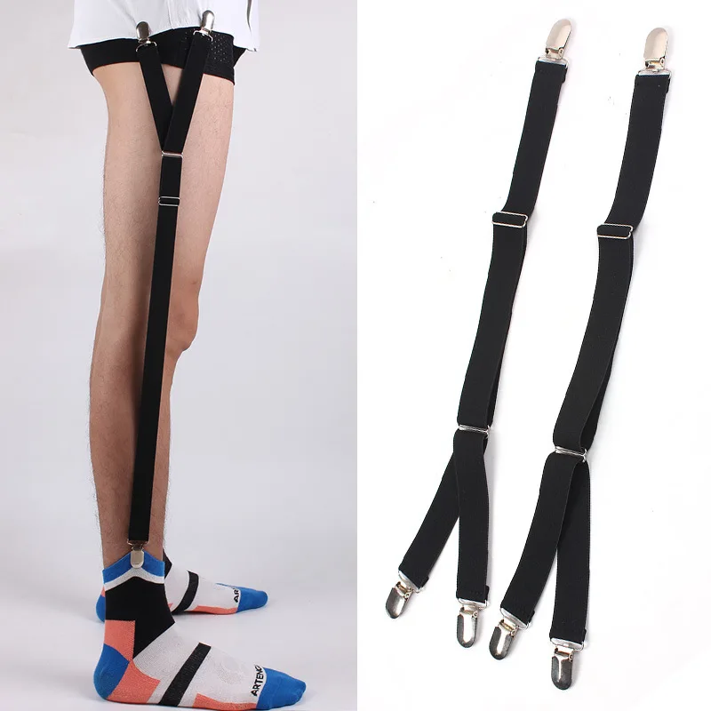 1 пара Нескользящие подтяжки для рубашки с зажимом|Мужские подтяжки| |