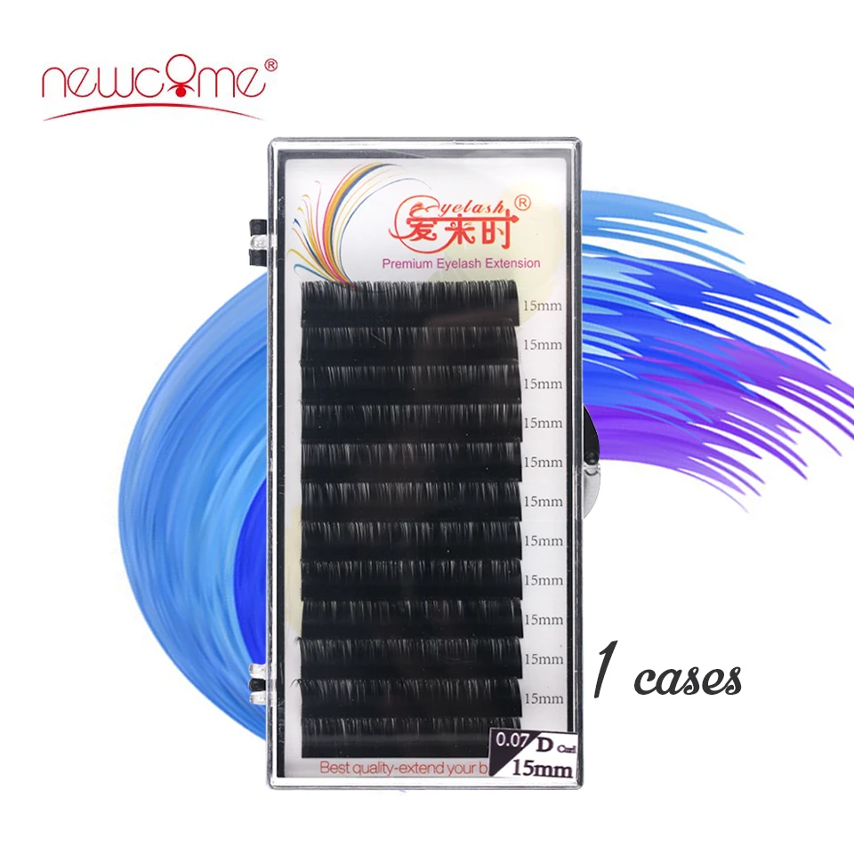 NEWCOME All Size 12 Lines Individual Eyelash Extension Hand Made Natural False Lashes Korea Silk Volume Eye Free Shipping | Красота и