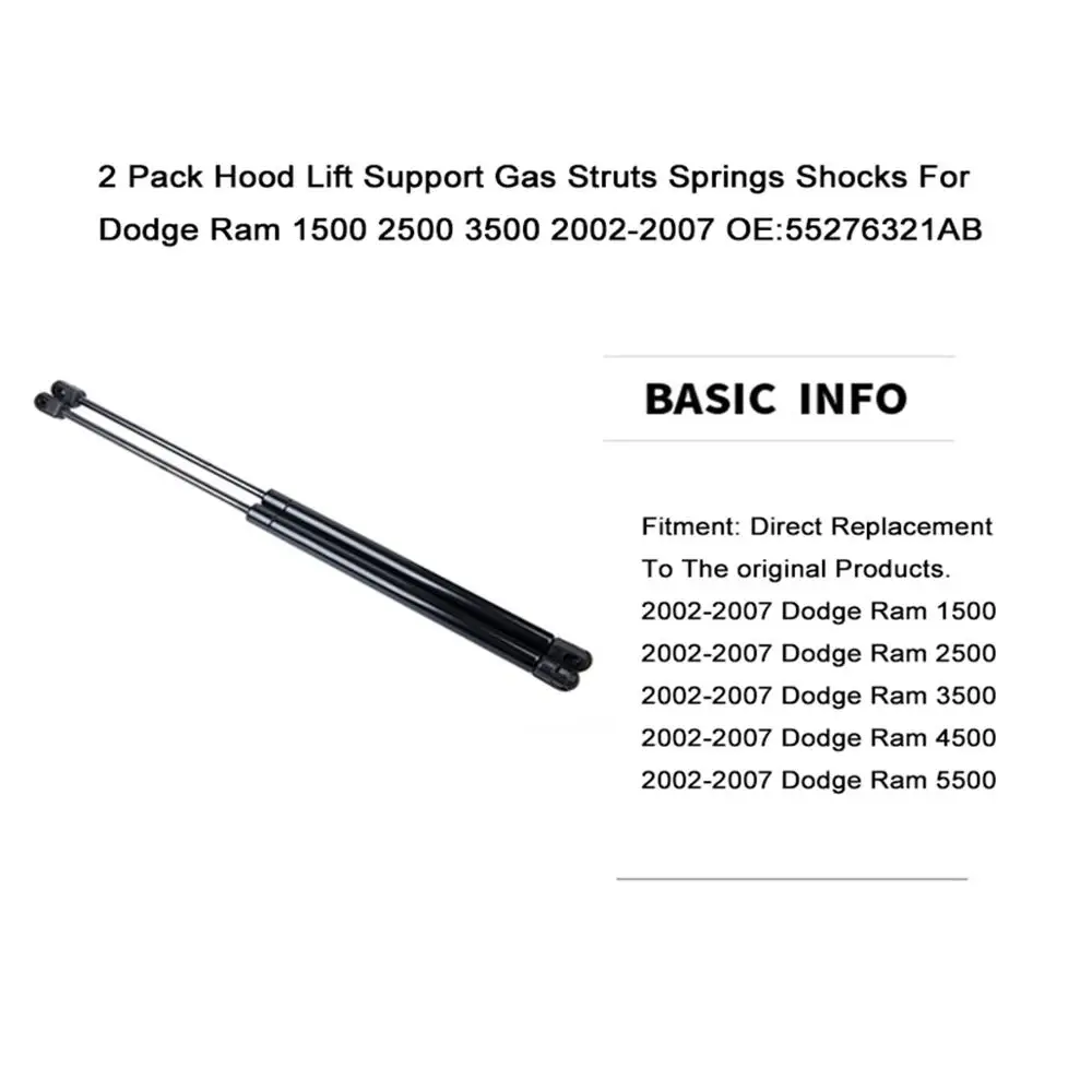 2 пакета капот Лифт поддержка газовые стойки пружины ударов для Dodge Ram 1500 2500 3500