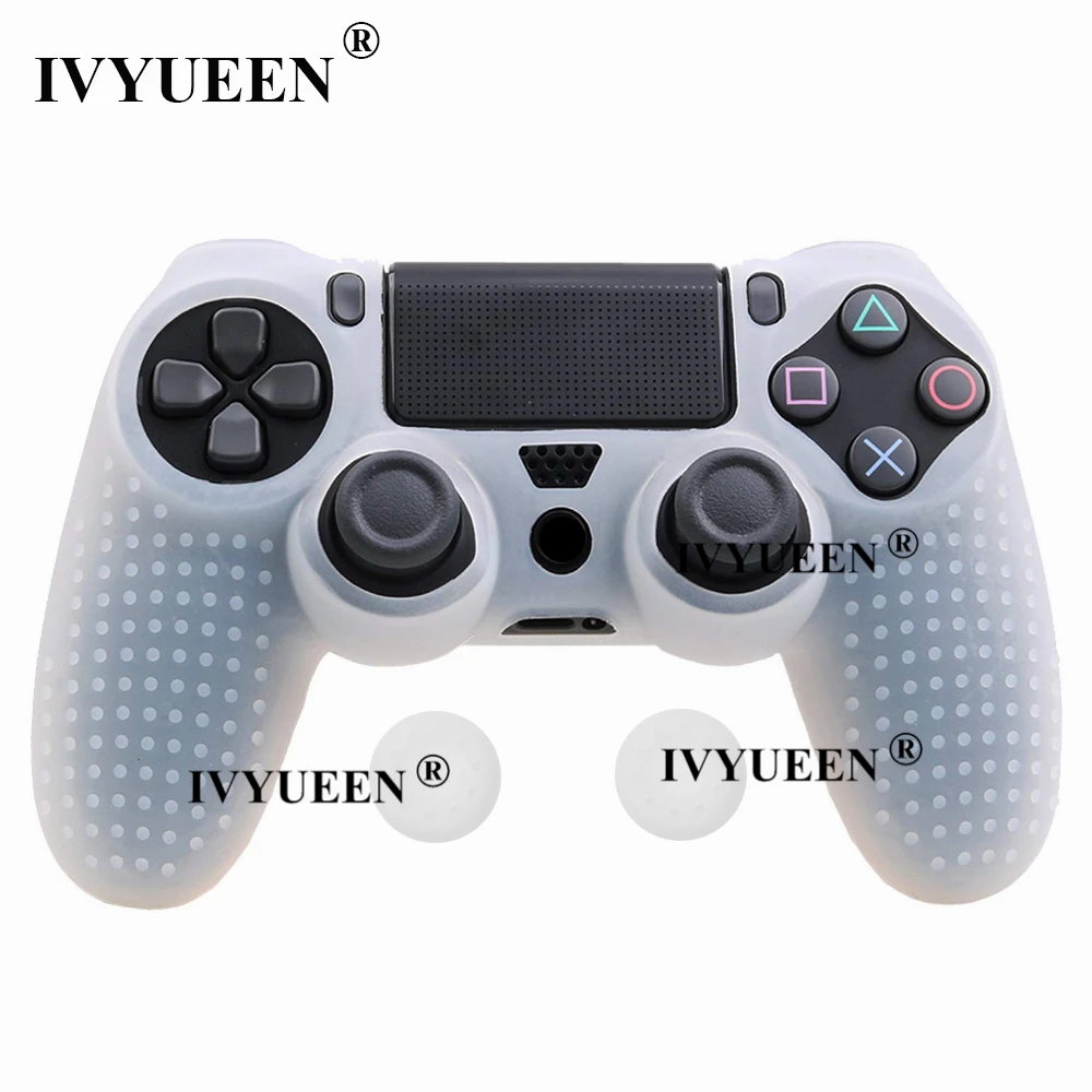 IVYUEEN силиконовый чехол с шипами для sony playstation 4 PS4 Pro тонкий контроллер защитный чехол для джойстика с 2 захватами для большого пальца