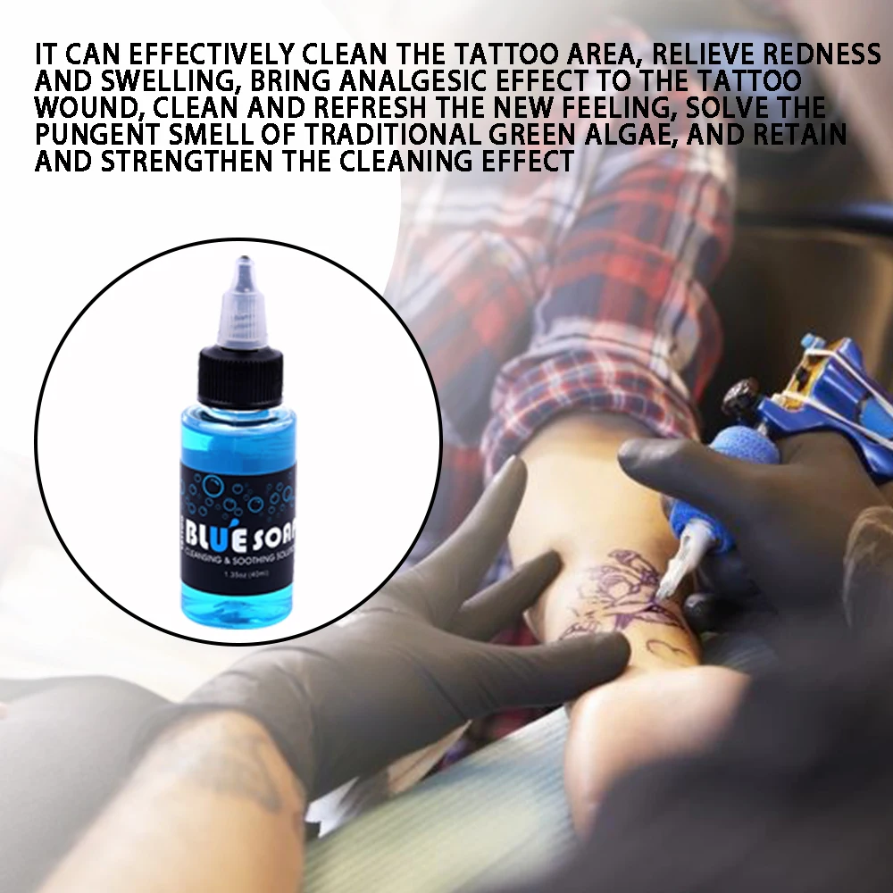 

Microblading 40ml Blue Soap Cleaning Soothing Solution Tattoo Studio Supply Tattoo Accessories